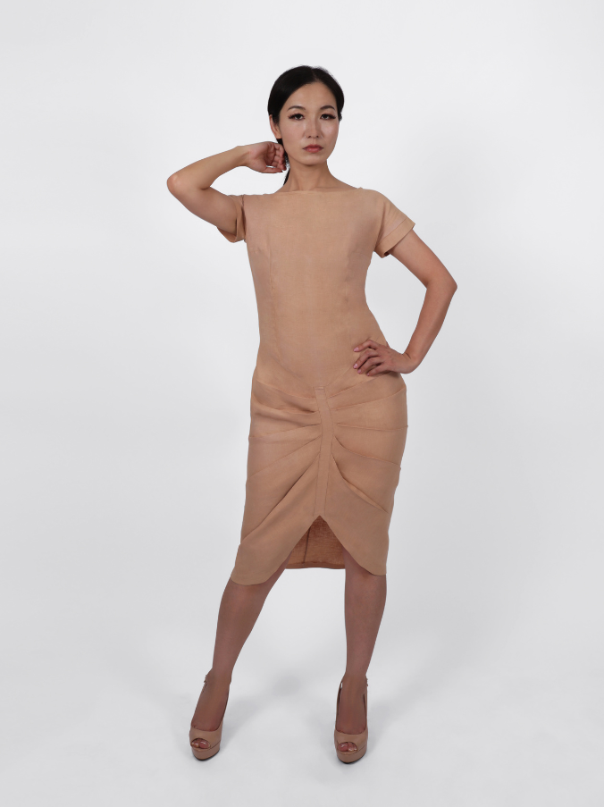 Signature Linen Dress (Latte)