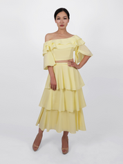 Layered two-piece dress (Lemon) Midi