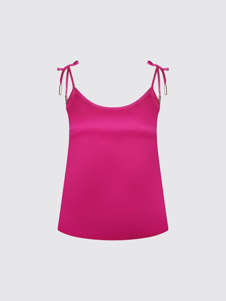 Multi-Wear Silk Camisole Top (Magenta)