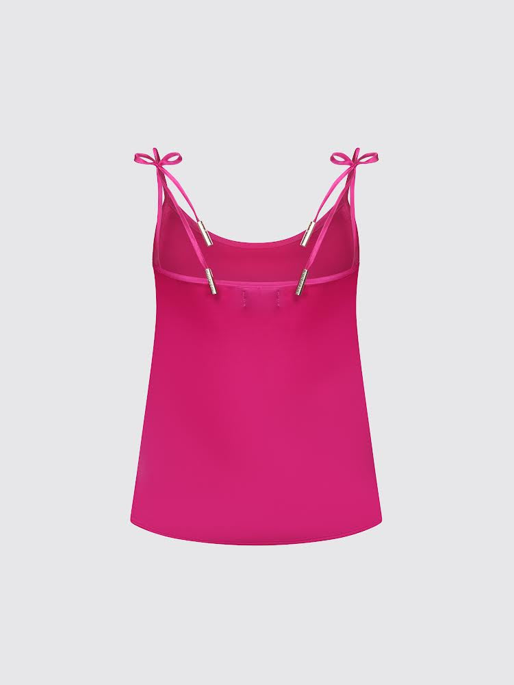 Multi-Wear Silk Camisole Top (Magenta)