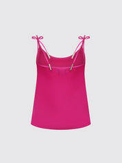 Multi-Wear Silk Camisole Top (Magenta)