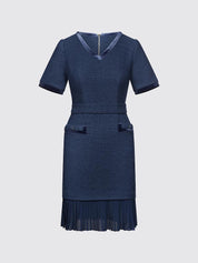 Classic Tweed Dress (Denim)