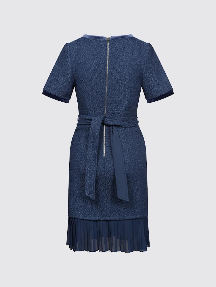 Classic Tweed Dress (Denim)