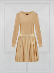 Ombré Pleated Dress (Gold)