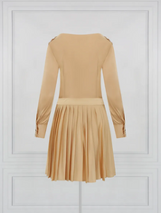 Ombré Pleated Dress (Gold)