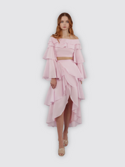 Two Piece Petal Dress (Rose)