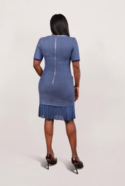 Classic Tweed Dress (Denim)